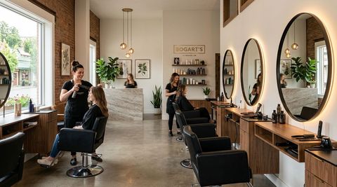Illustration of Bogart's Hair Studio, beauty salon in La Grande, OR